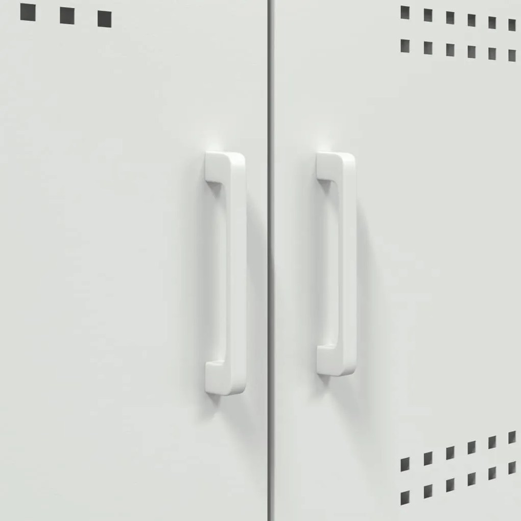 Aparador alto 68x39x113 cm aço branco