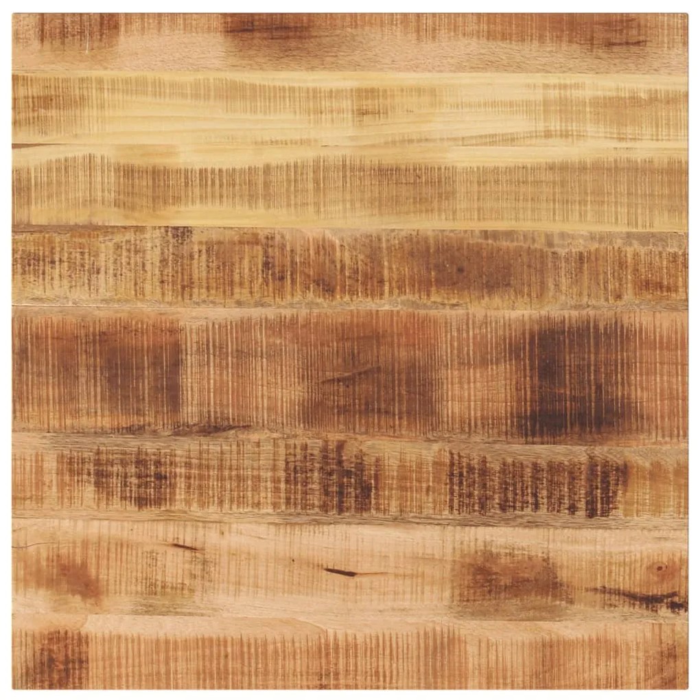 vidaXL Tampo de mesa quadrado 80x80x3,8 cm mangueira áspera maciça