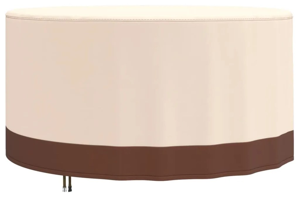 vidaXL Capa para mobiliário de jardim Ø 157x71 cm 600D oxford bege