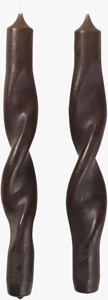Velas de jantar artesanais Twist, conjunto de 2