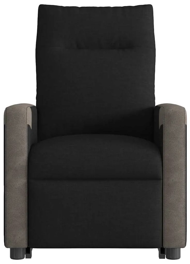 Poltrona elétrica elevatória massagens tecido preto