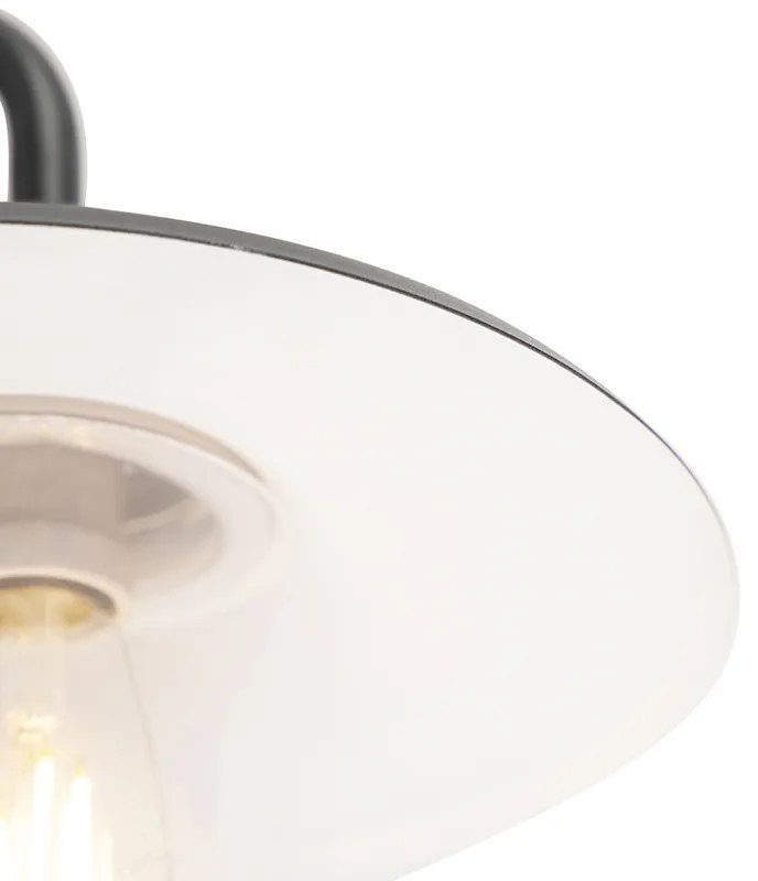 Candeeiro de parede inteligente rústico antracite IP44 com Wi-Fi E27 - Kansas