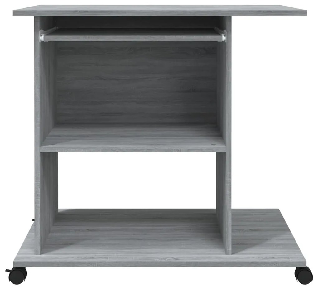 Mesa computador 80x50x75 cm derivados madeira sonoma cinza