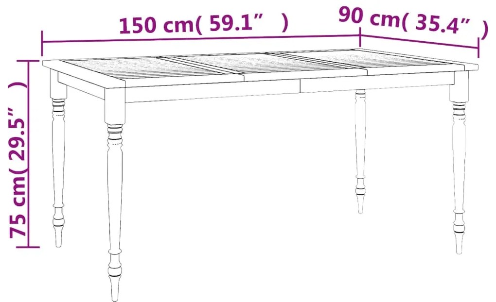 5 pcs conjunto de jantar p/ jardim madeira de teca maciça