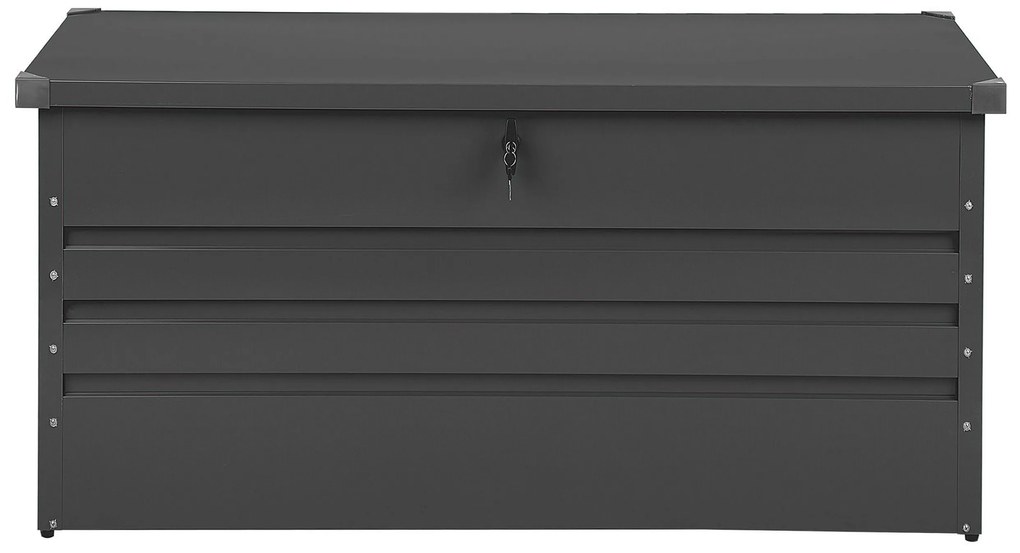 Caixa de arrumação em aço cinzento grafite 132 x 62 cm CEBROSA Beliani