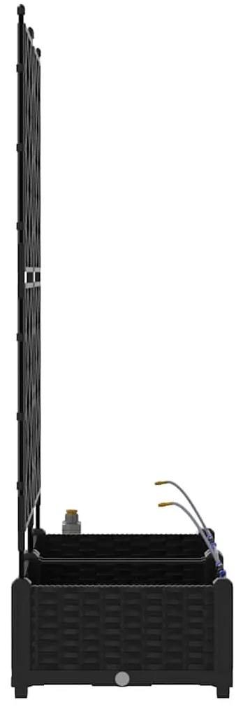 Jardineiras de Jardim 1 pc Preto 80 x 40 x 126 cm Plástico