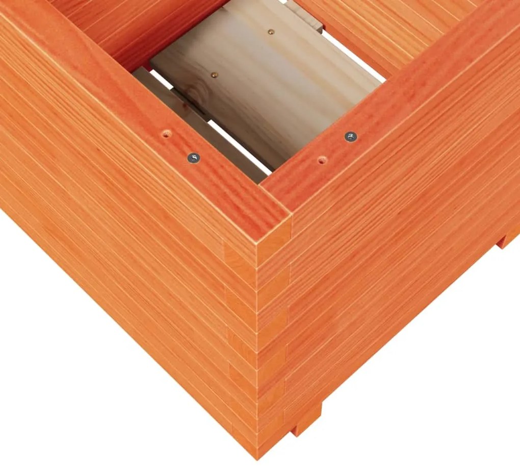 Vaso/floreira de jardim 50x50x49,5 cm pinho maciço castanho mel