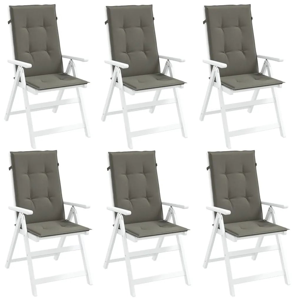 vidaXL Almofadões para cadeiras altas 6 pcs mesclado tecido