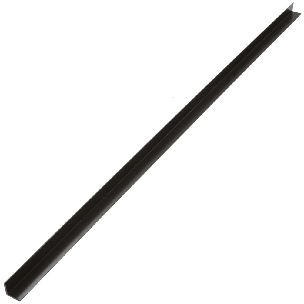 Perfis angulares p/ pavimento em WPC 5pcs 170cm castanho-escuro