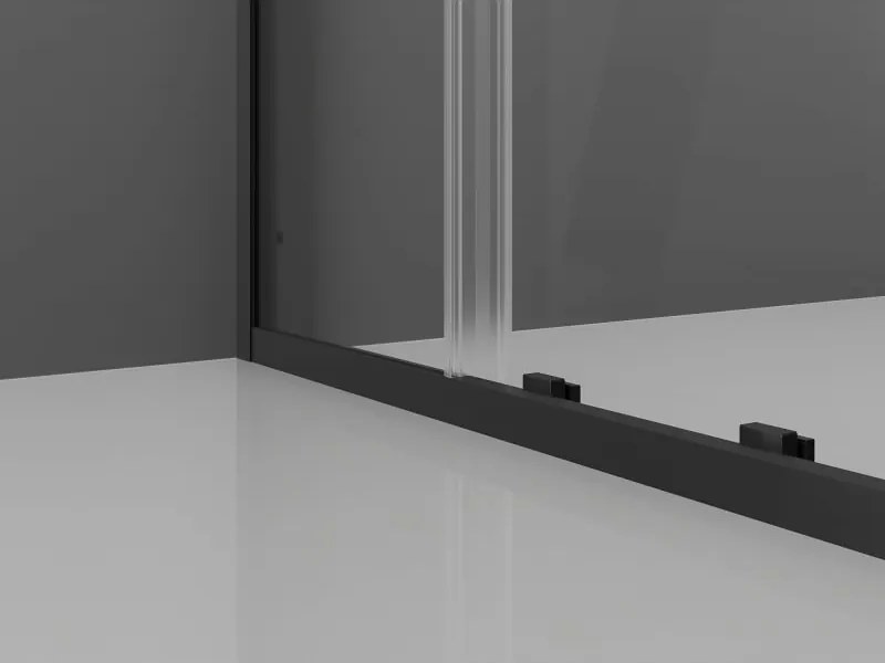 Mexen Exo cabine de duche quadrada de correr 90 x 90 cm, transparente, preta - 8111-090-090-70-00