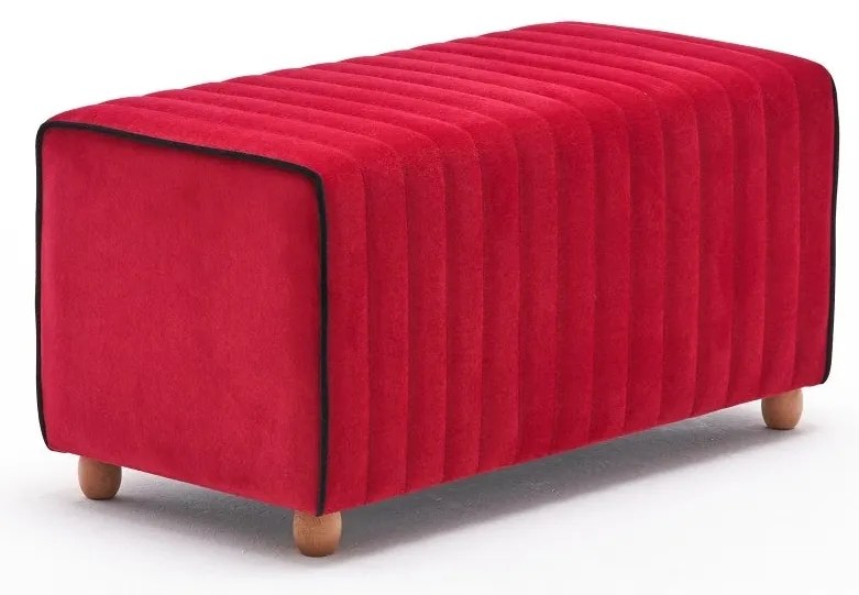 Pouffe Mabel – Vermelho – 80 cm x 40 cm x 40 cm