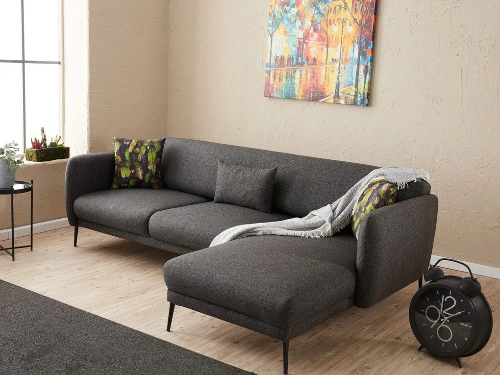 Sofá-Cama de Canto Venus – Antracite – 265x80x163 cm