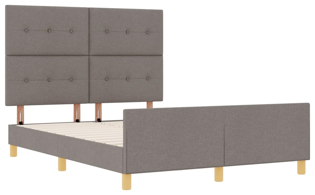 Cama vidaXL Taupe 140x190 cm Tecido