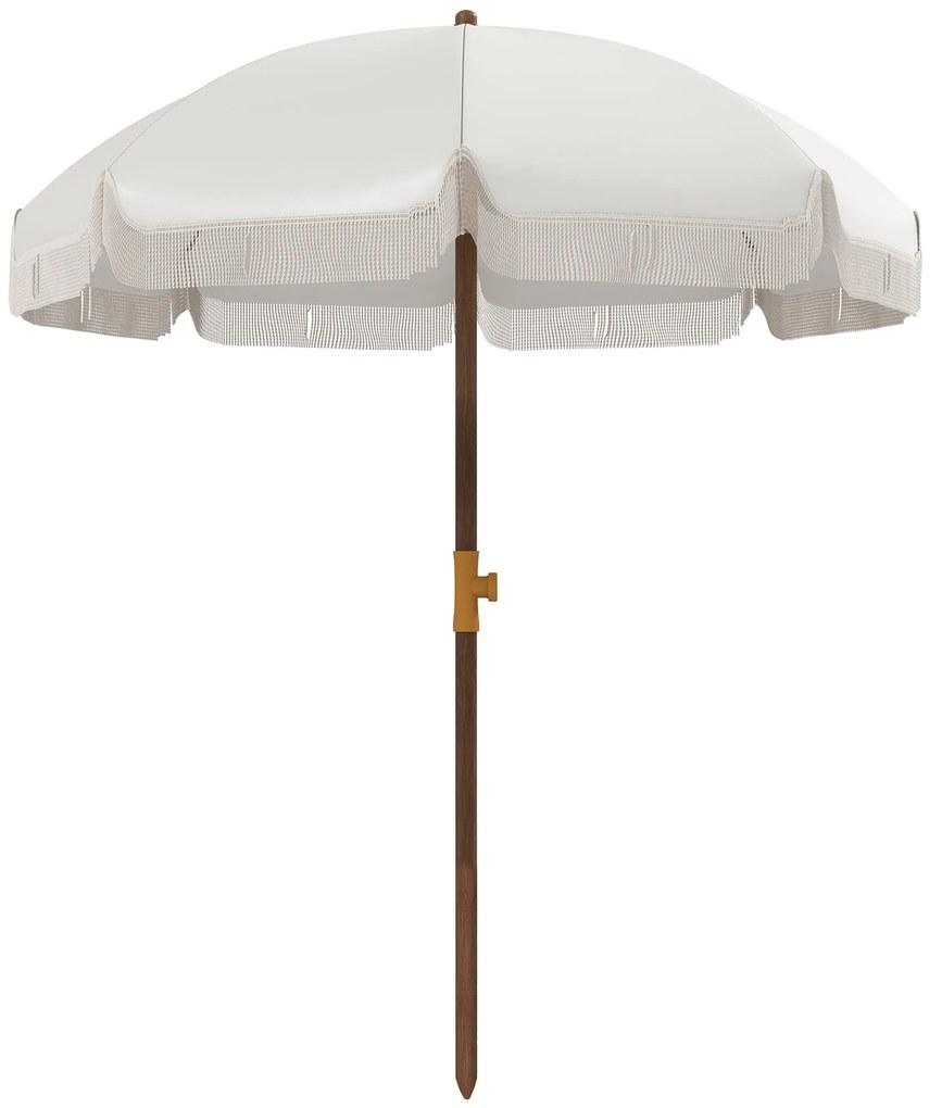 Chapéu de Sol de Praia Ø190x210 cm Chapéu de Sol para Terraço com 8 Va