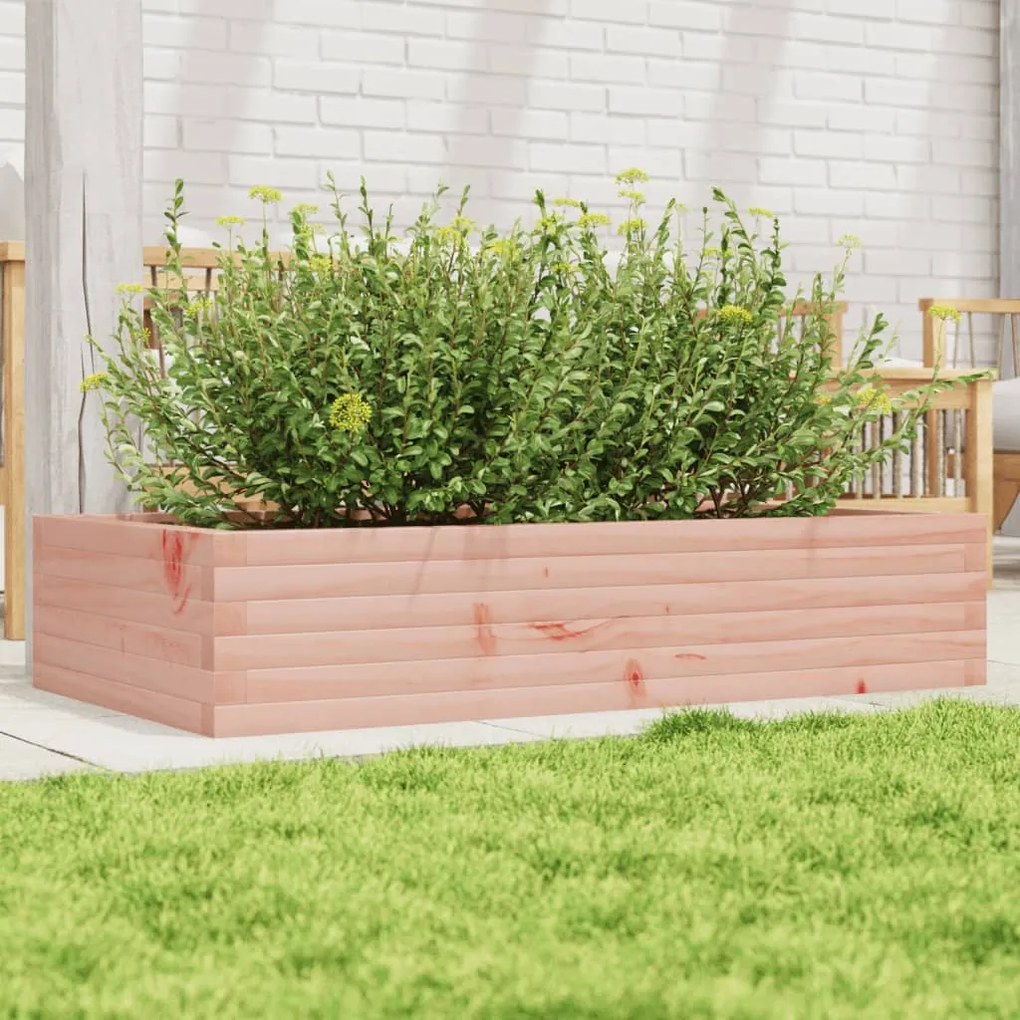vidaXL Vaso/floreira de jardim 110x60x23 cm madeira de douglas maciça