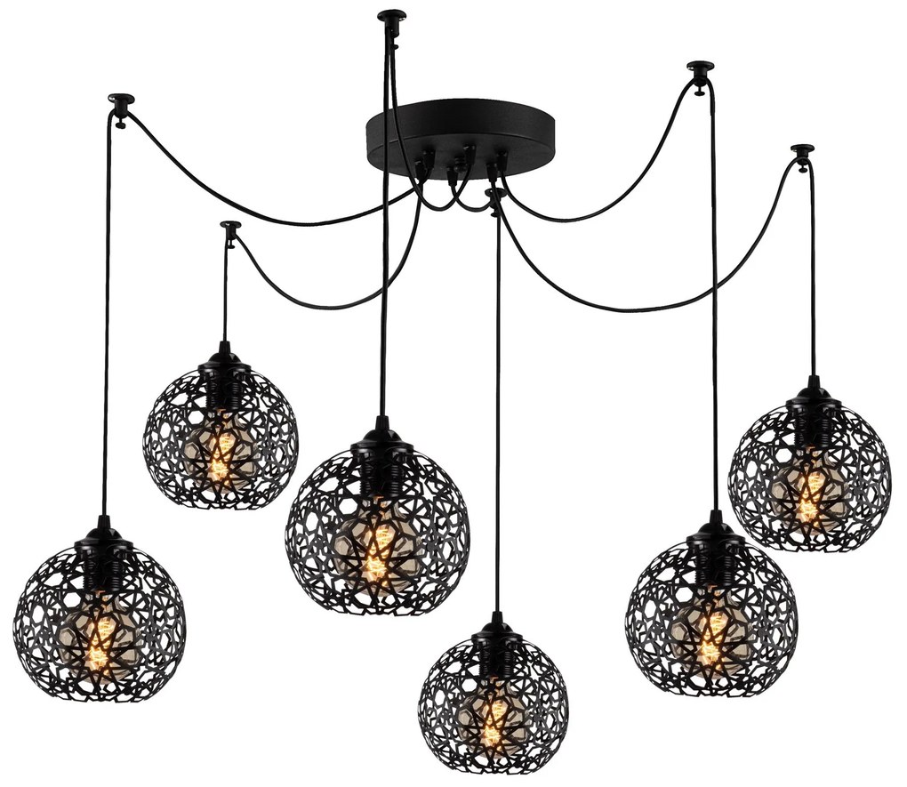 Candeeiro de Teto Fellini – Preto – 137 x 137 cm