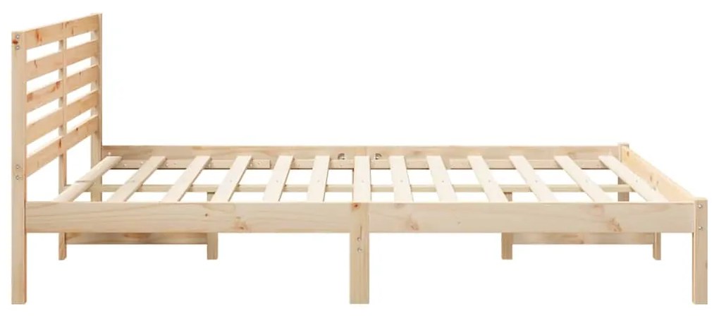 Estrutura da Cama com cabeceira Castanho 160 x 200 cm