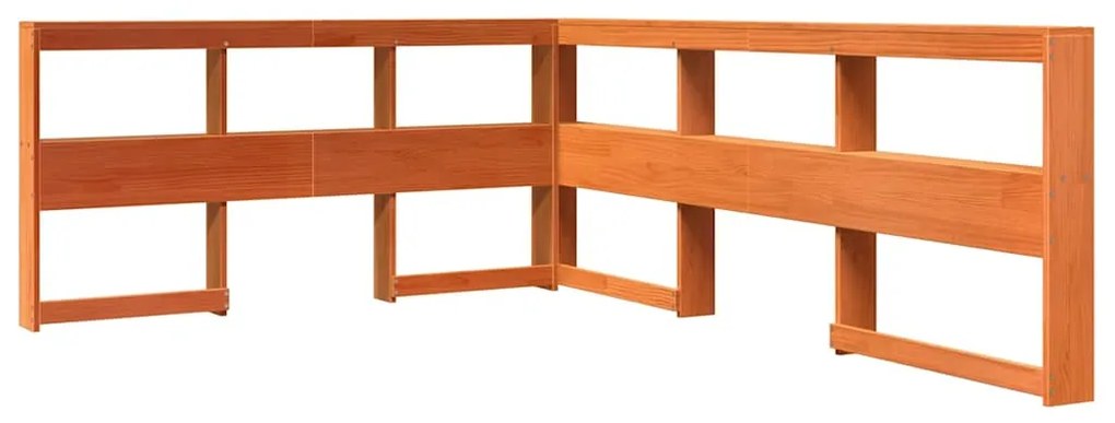 Cama com estante sem colchão 135x190 cm pinho maciço