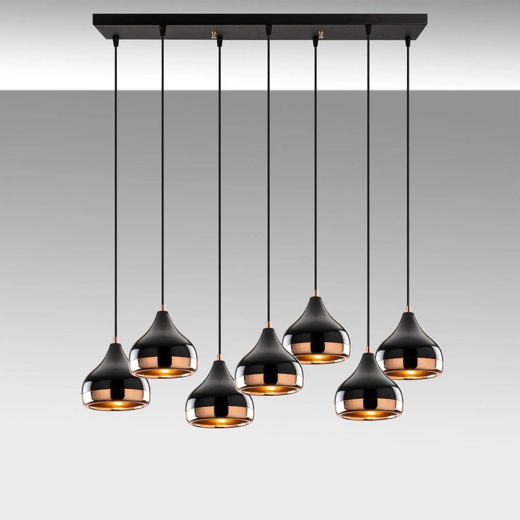Candeeiro de Teto Yildo – Preto – 88 x 36 cm