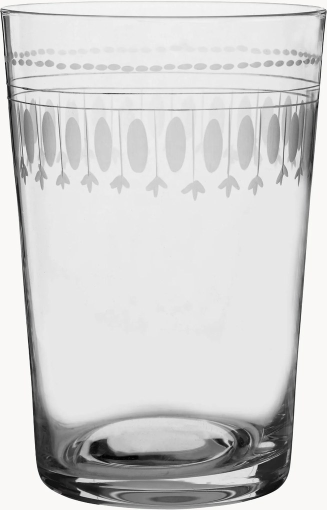 Copos em cristal artesanal Ovals, conjunto de 6