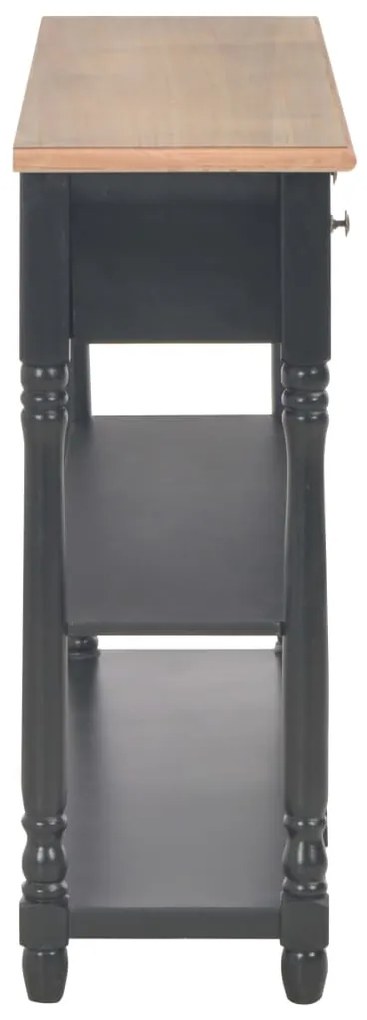 Mesa consola 110x30x76 cm derivados de madeira preto