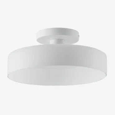 Plafon De Teto Para Casa De Banho Jaxal Branco & Ø35 Cm - Sklum