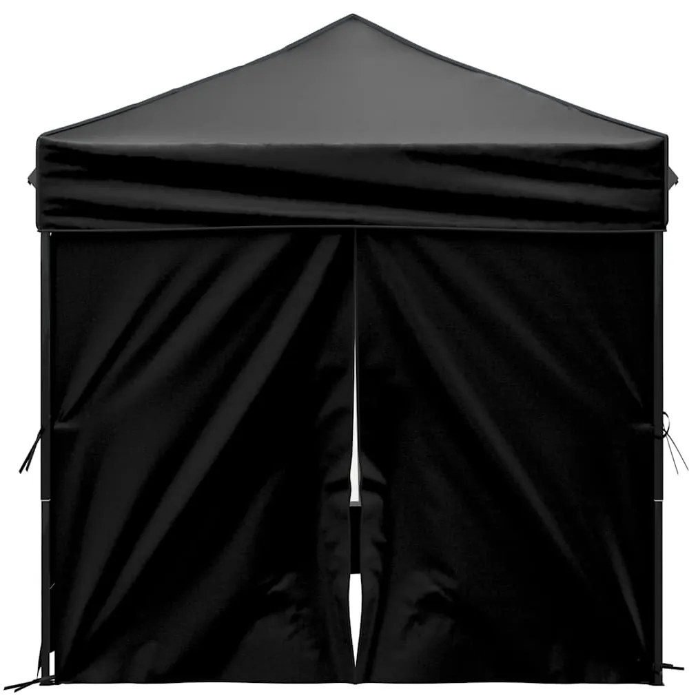 Tenda para festas dobrável com paredes laterais 2x2 m preto
