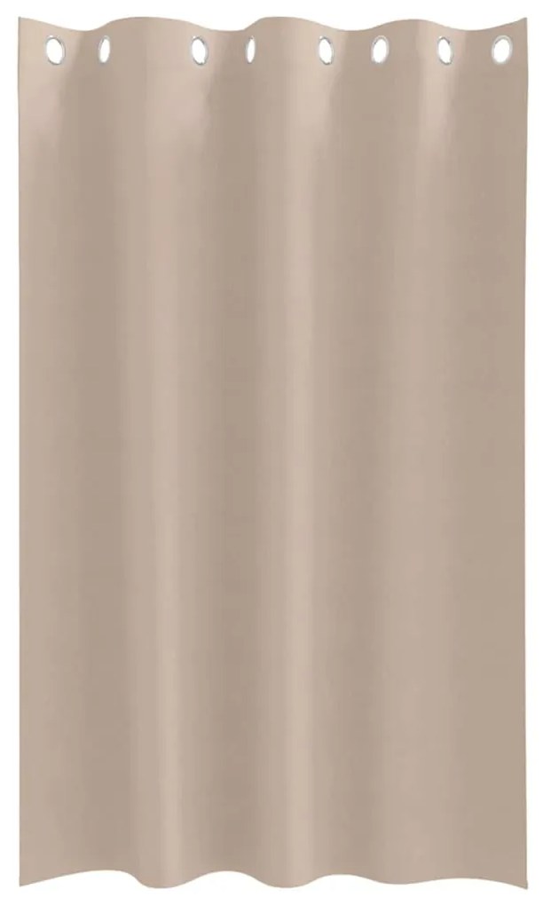 Cortinas 2 pcs Cinzento-acastanhado 175 x 140 cm Poliéster