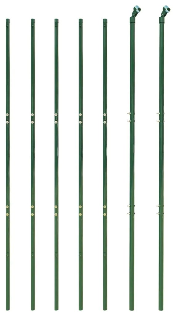 Cerca de malha de arame 1,8x10 m aço galvanizado verde