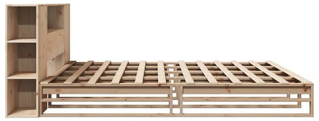 Cama com estante sem colchão 200x200 cm madeira maciça