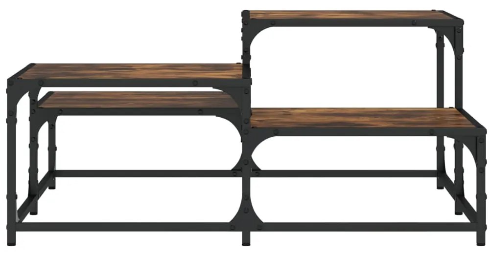 Mesa de centro 87,5x87,5x40cm derivados madeira carvalho fumado