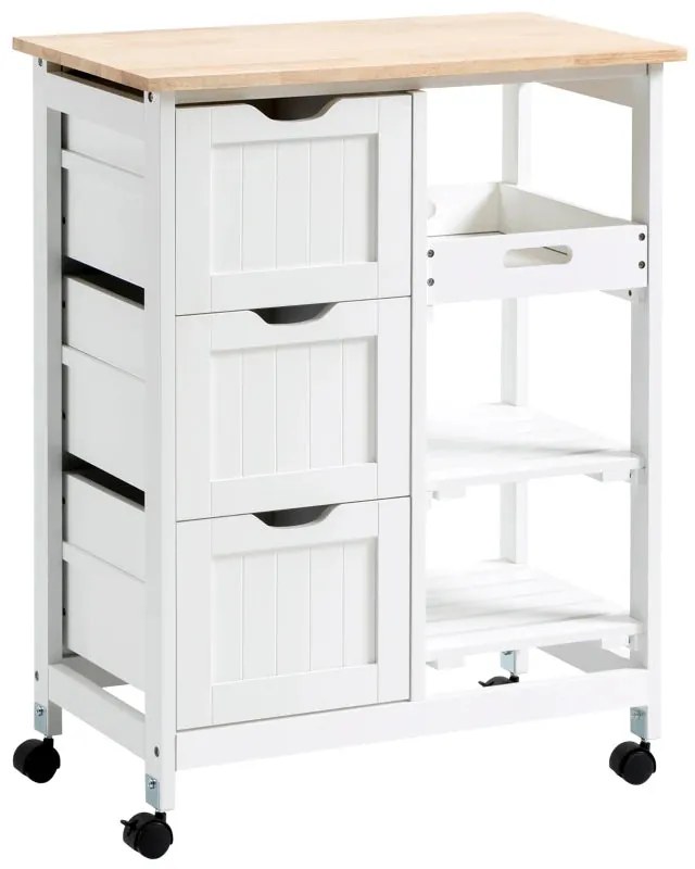 Carrinho de Cozinha Kelen - Design Contemporâneo