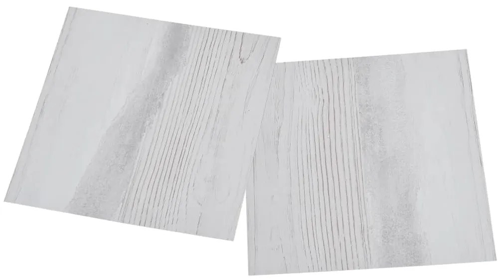 Tábuas de soalho autoadesivas 55 pcs 5,11 m² PVC cinzento-claro