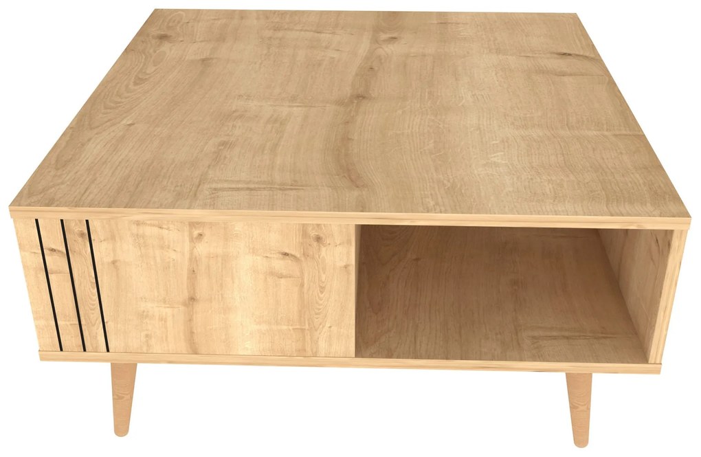 Mesa de Café Ronas - Carvalho - 89,6 cm largura x 89,6 cm profundidade
