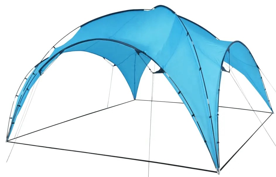 Tenda para festas arqueada 450x450x265 cm azul claro