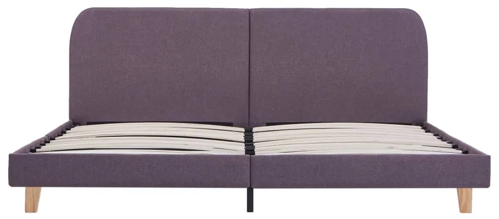 Estrutura de cama 180x200 cm tecido cinzento-acastanhado