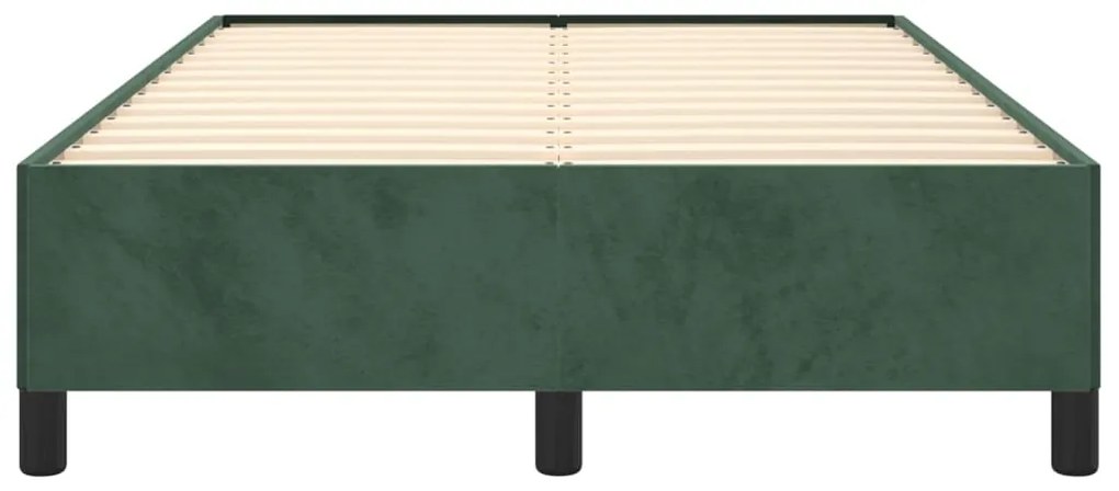 Estrutura de cama com colchão verde escuro 120x190 cm Veludo