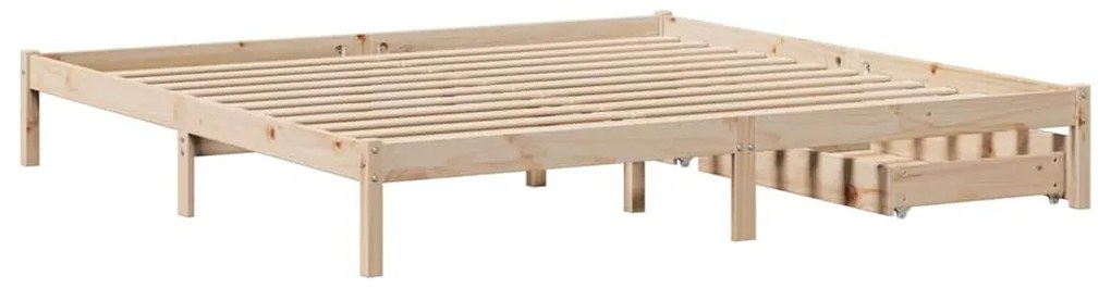 Cama sem colchão 180x200 cm madeira de pinho maciça