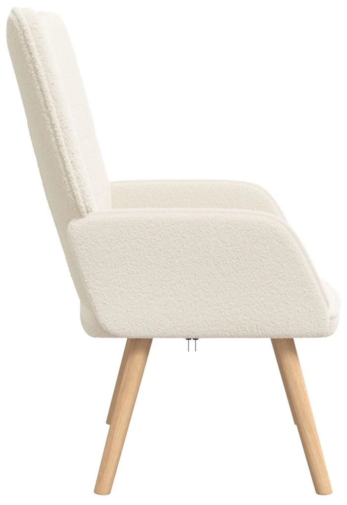Poltrona Relaxante vidaXL em Tecido Semelhante a Lã Creme