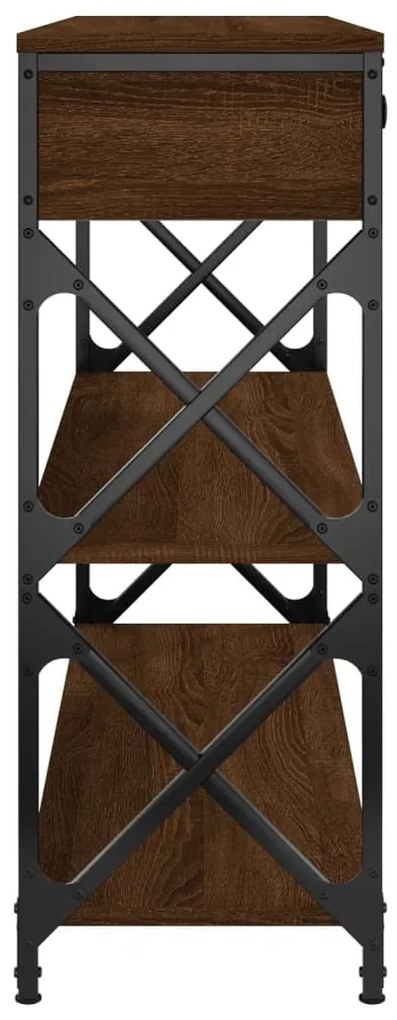 Mesa consola 100x28x75 cm derivados madeira carvalho castanho