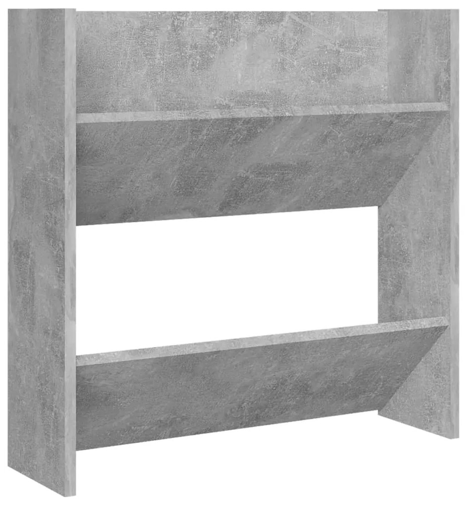 Sapateiras de parede 2 pcs 60x18x60 cm contrapl. cinza cimento