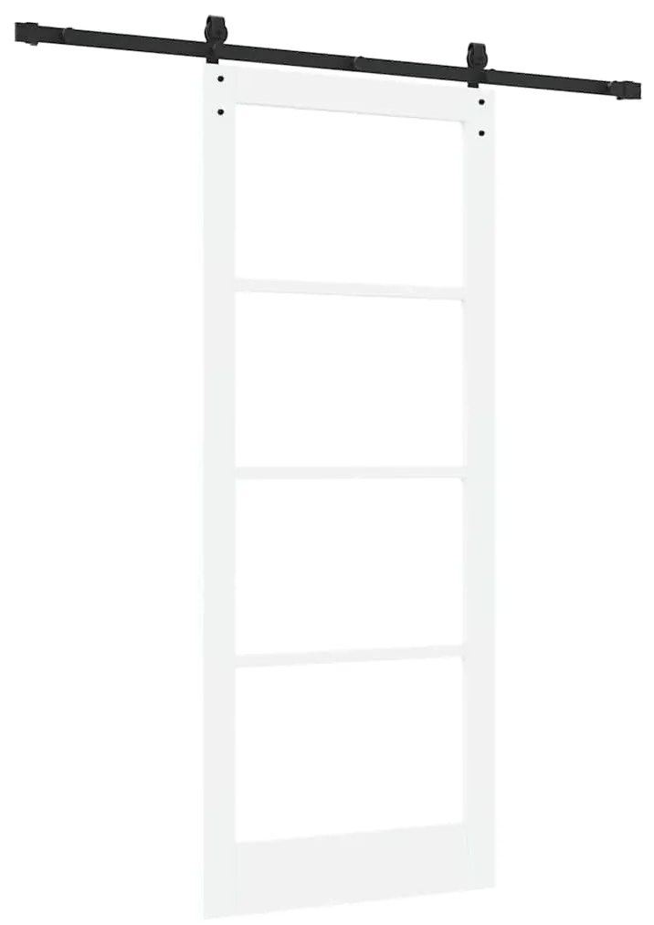 Porta Deslizante ORKDAL Conjunto de 2 Branco e Preto Madeira