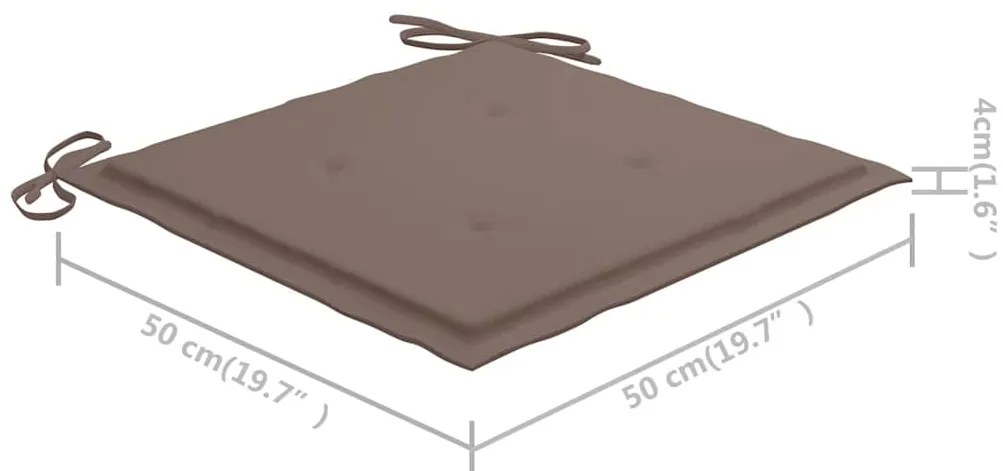 Cadeiras de jardim c/ almofadões 4 pcs madeira de acácia maciça