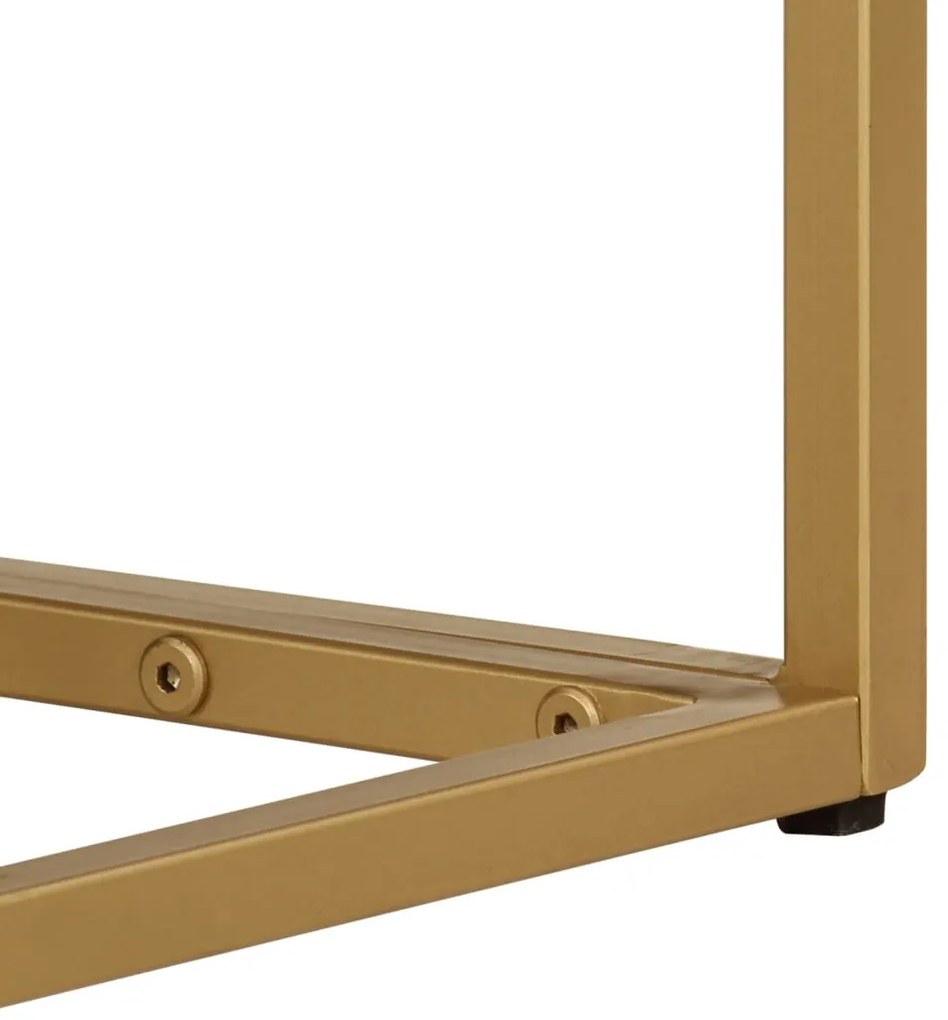 Mesa consola 90x30x76 cm madeira de mangueira maciça e ferro