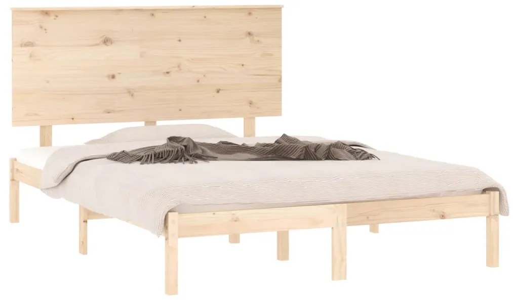 Cama sem colchão 140x190 cm madeira de pinho maciça