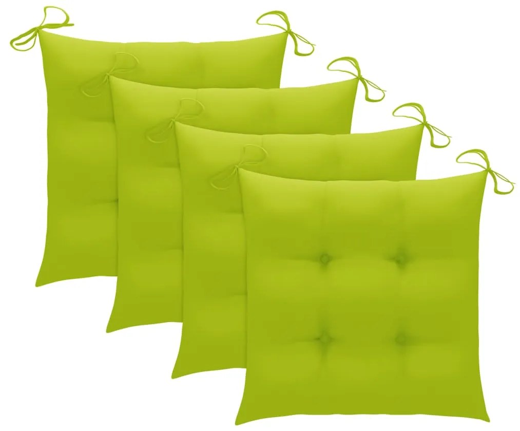 Cadeiras de jardim com almofadões 4 pcs acácia maciça cinza