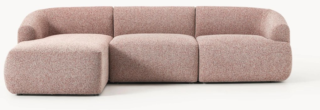 Sofá de canto modular em bouclé Sofia (3 lugares)
