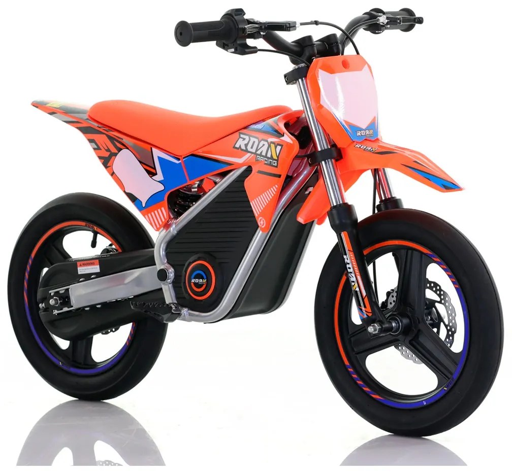 Mini moto elétrica para crianças Minicross 350W Roan MX E350 14/14" Supermotard Laranja
