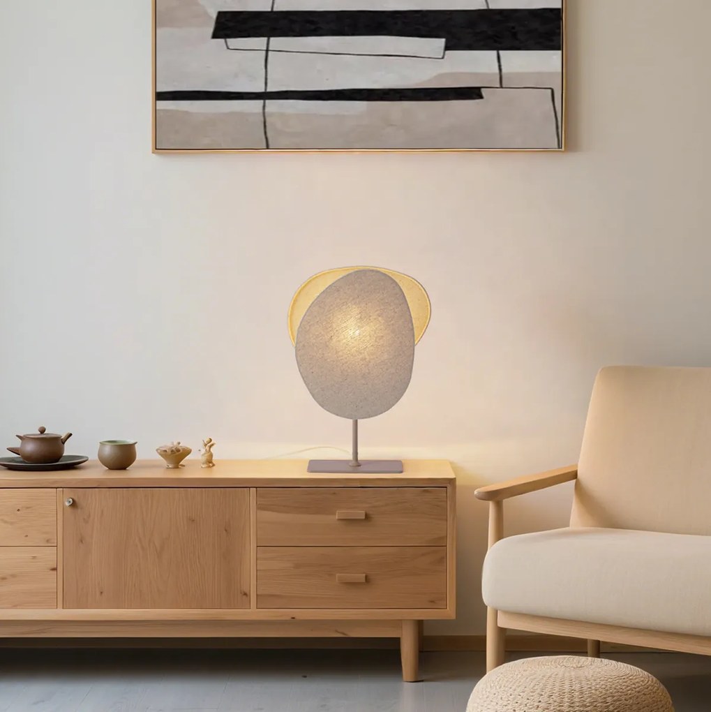 Candeeiro de Mesa Japandi Bege - Organica