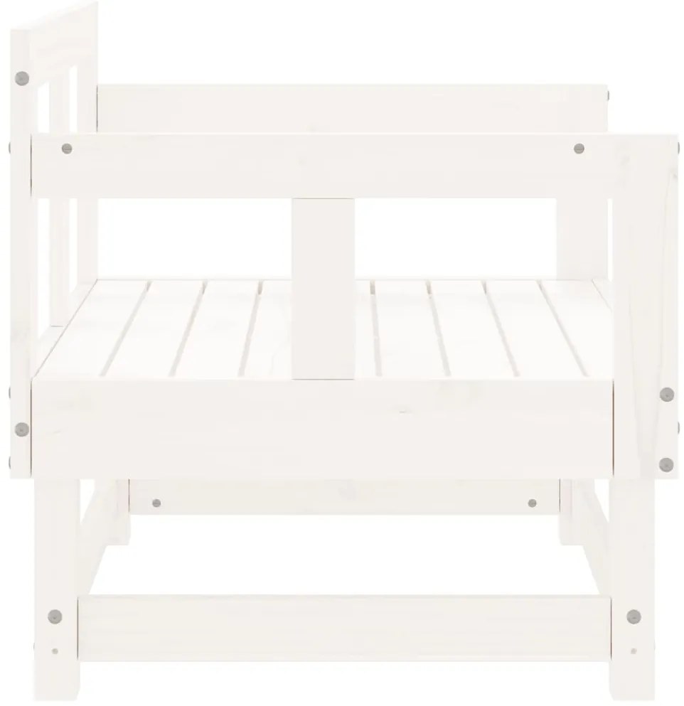 Cadeiras de jardim 2 pcs madeira de pinho maciça branco
